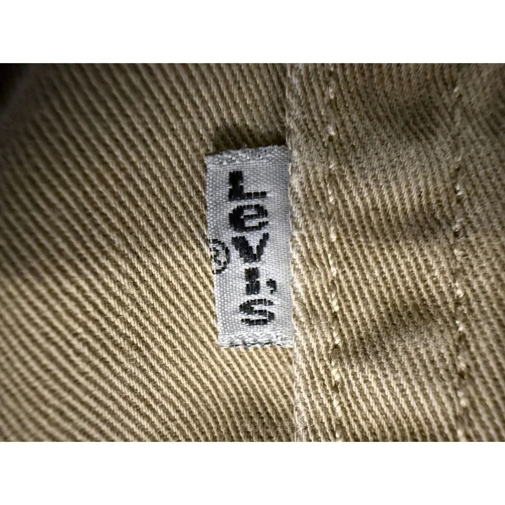 Levi's 514 Straight Fit Pants Mens 28x30 Tan Khaki White Tab Cotton Twill